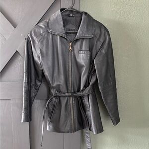 Vintage Outbrook Genuine Black Leather Jacket